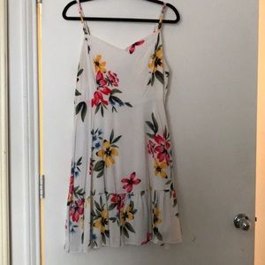 white floral dress